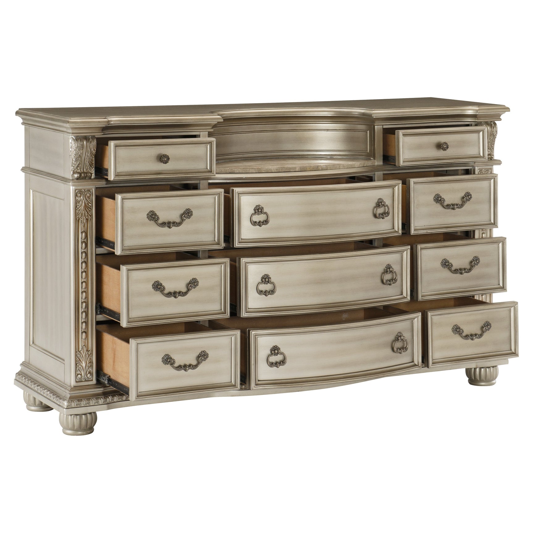 Cavalier Silver Dresser - Ornate Home