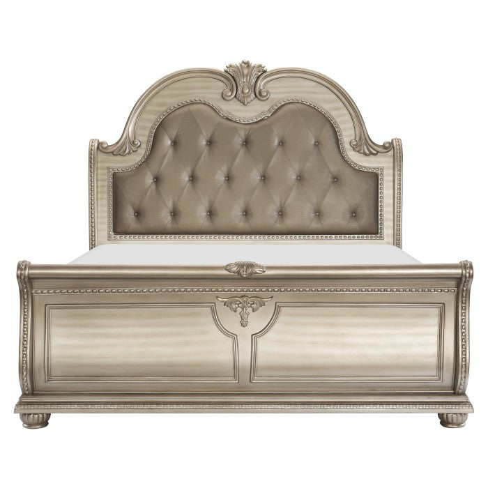 Cavalier Silver Eastern King Bed - Ornate Home