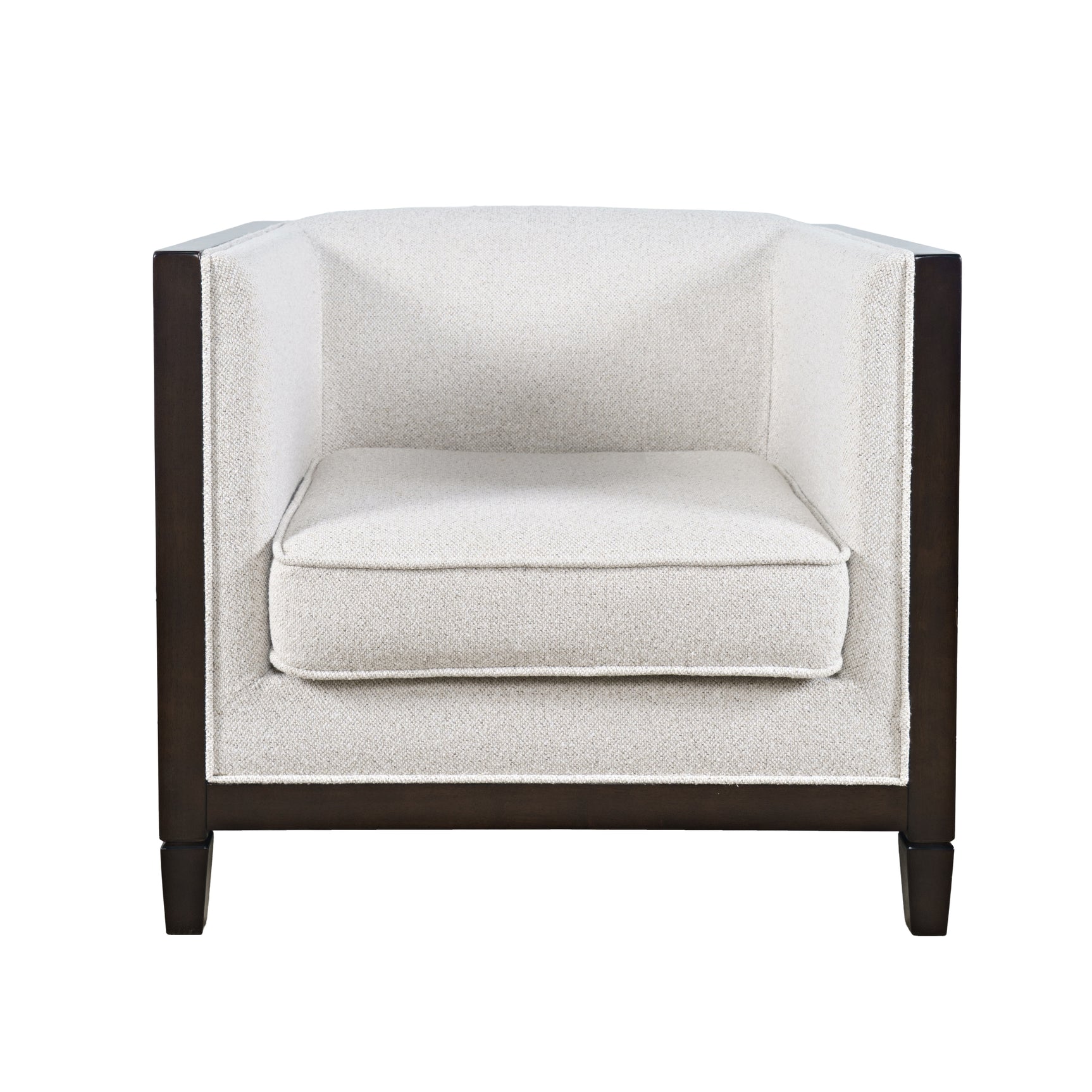 Cavell Cream/Brown Cane Panel Accent Chair - Ornate Home