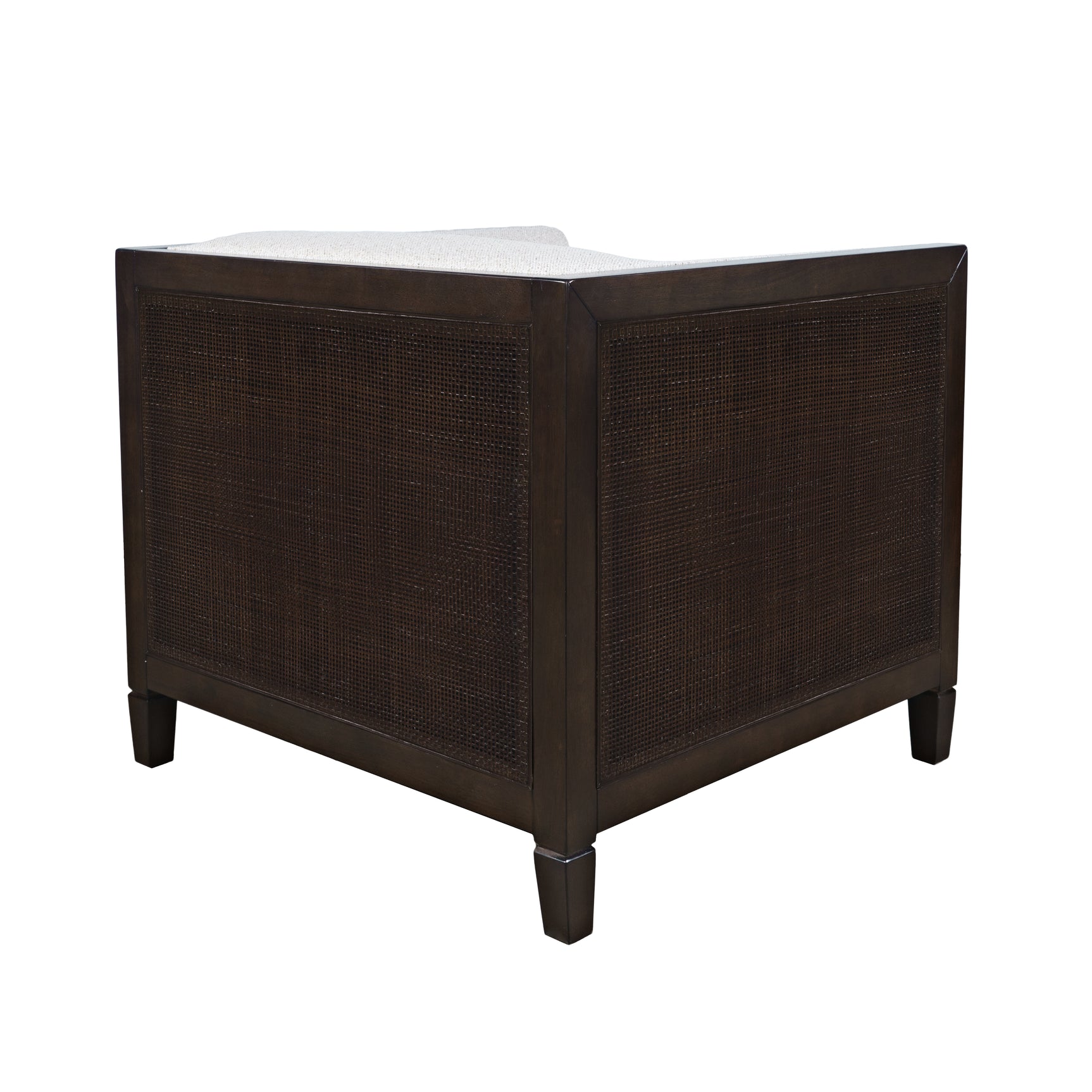 Cavell Cream/Brown Cane Panel Accent Chair - Ornate Home