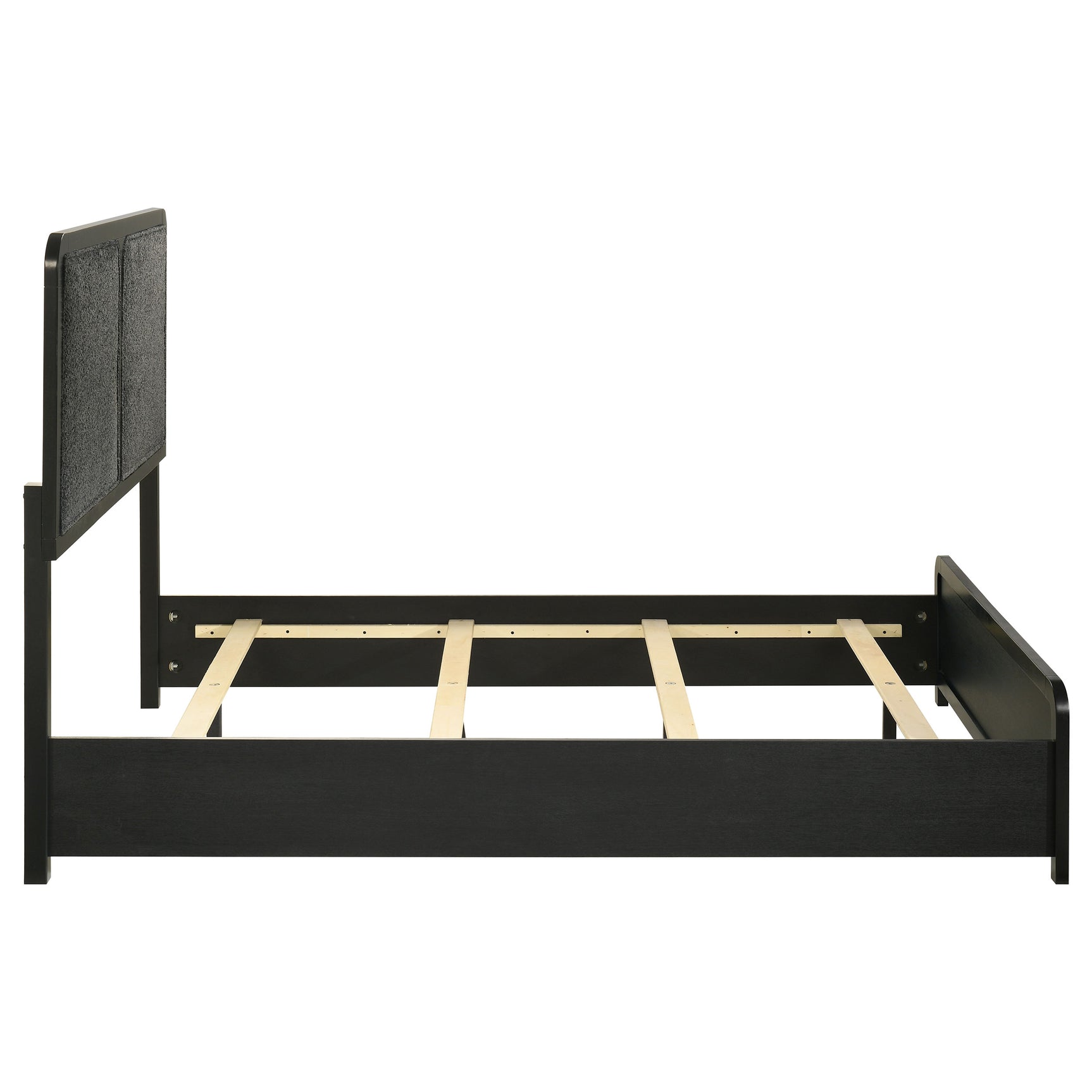 Cavelle Black 51-inch Upholstered Full Panel Bed - Ornate Home