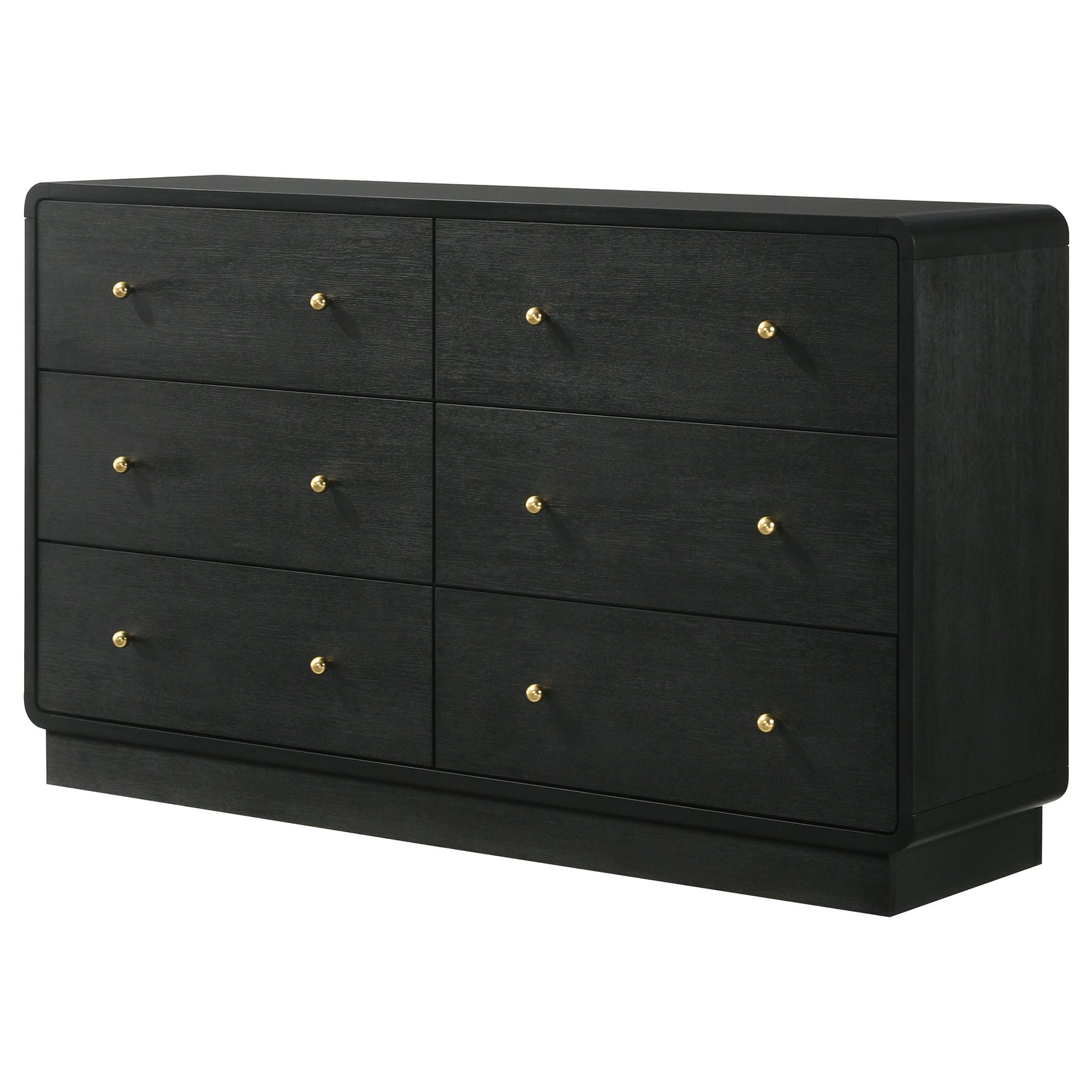 Cavelle Black 6-Drawer Dresser - Ornate Home