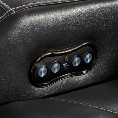 Caveman Den Midnight Power Reclining Sofa and Loveseat - Ornate Home