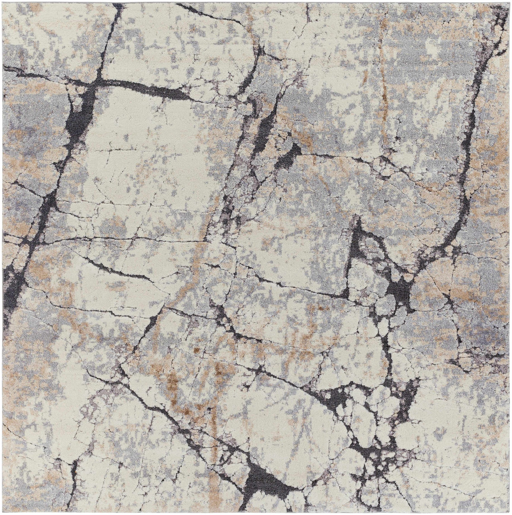 Cavetown Gray Marble Thick Rug - Ornate Home