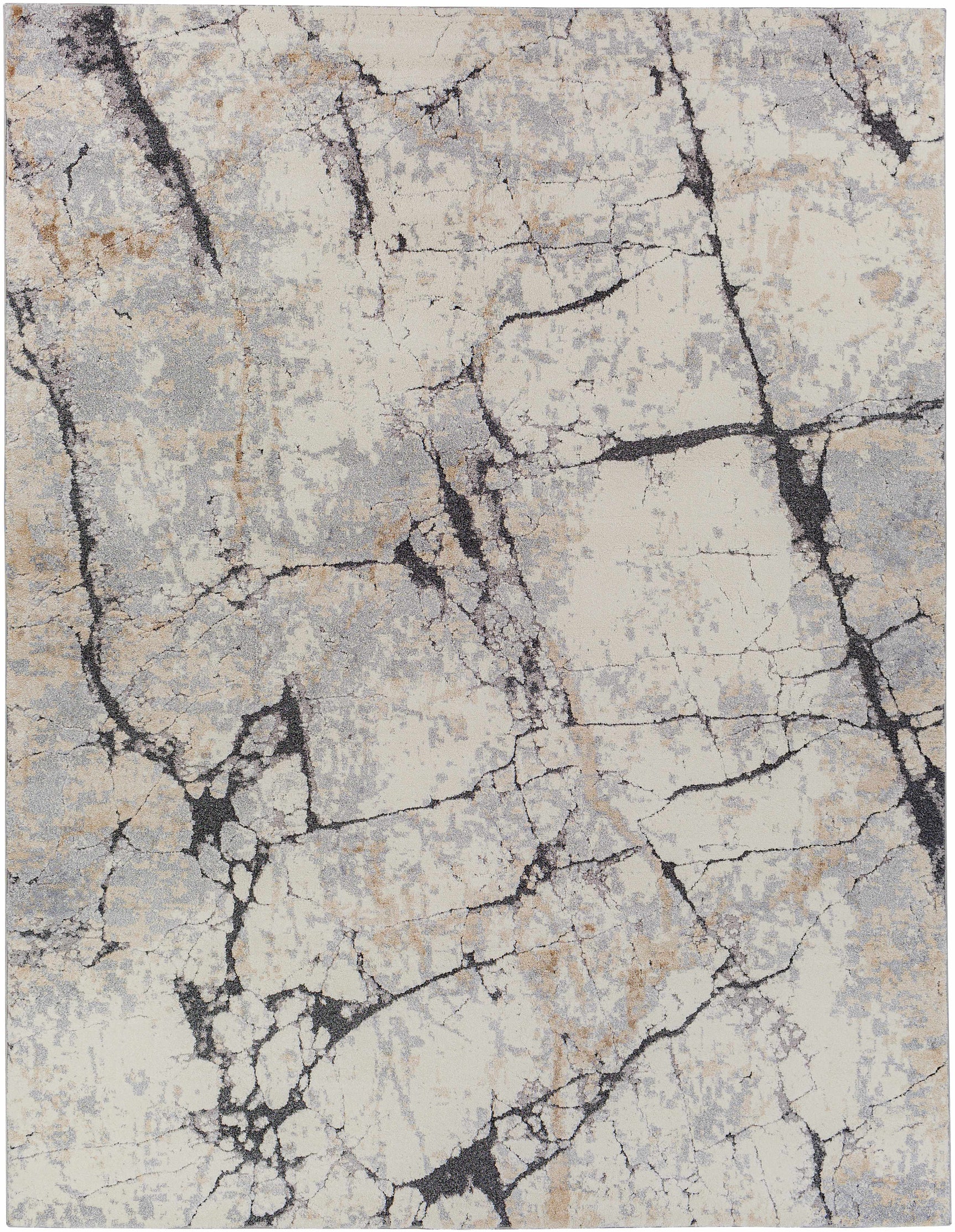 Cavetown Gray Marble Thick Rug - Ornate Home