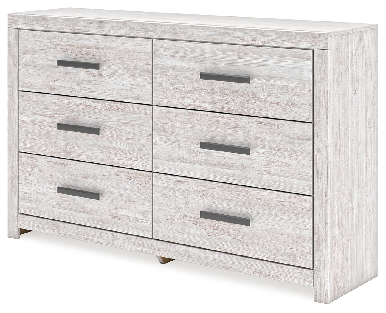 Cayboni Whitewash Full Panel Bed, Dresser and Nightstand - Ornate Home