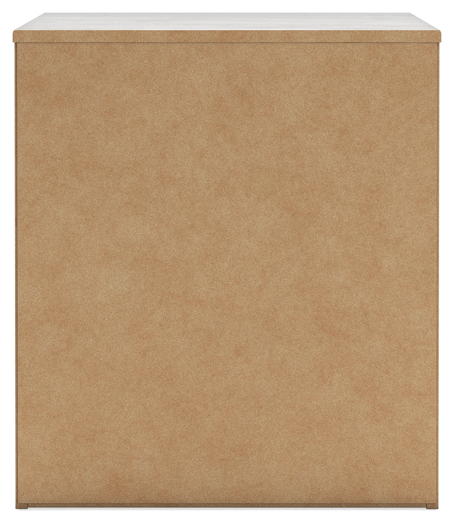 Cayboni Whitewash Full Panel Bedroom Set with Dresser, Mirror and Nightstand - Ornate Home