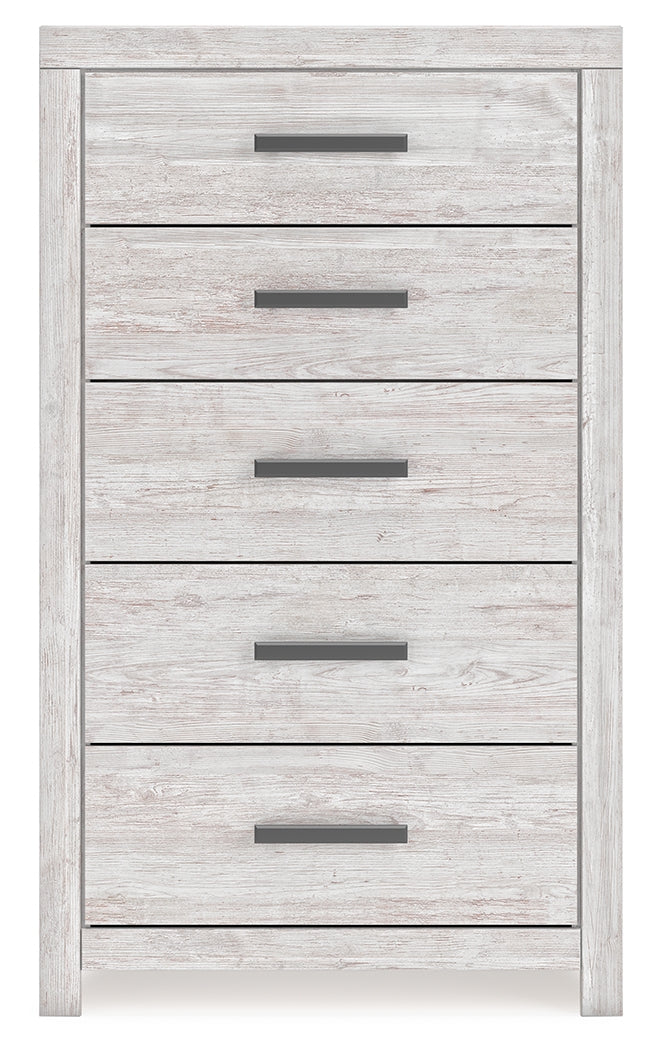 Cayboni Whitewash King Panel Bed, Dresser, Mirror, Chest and Nightstand (Online Special Price) - Ornate Home