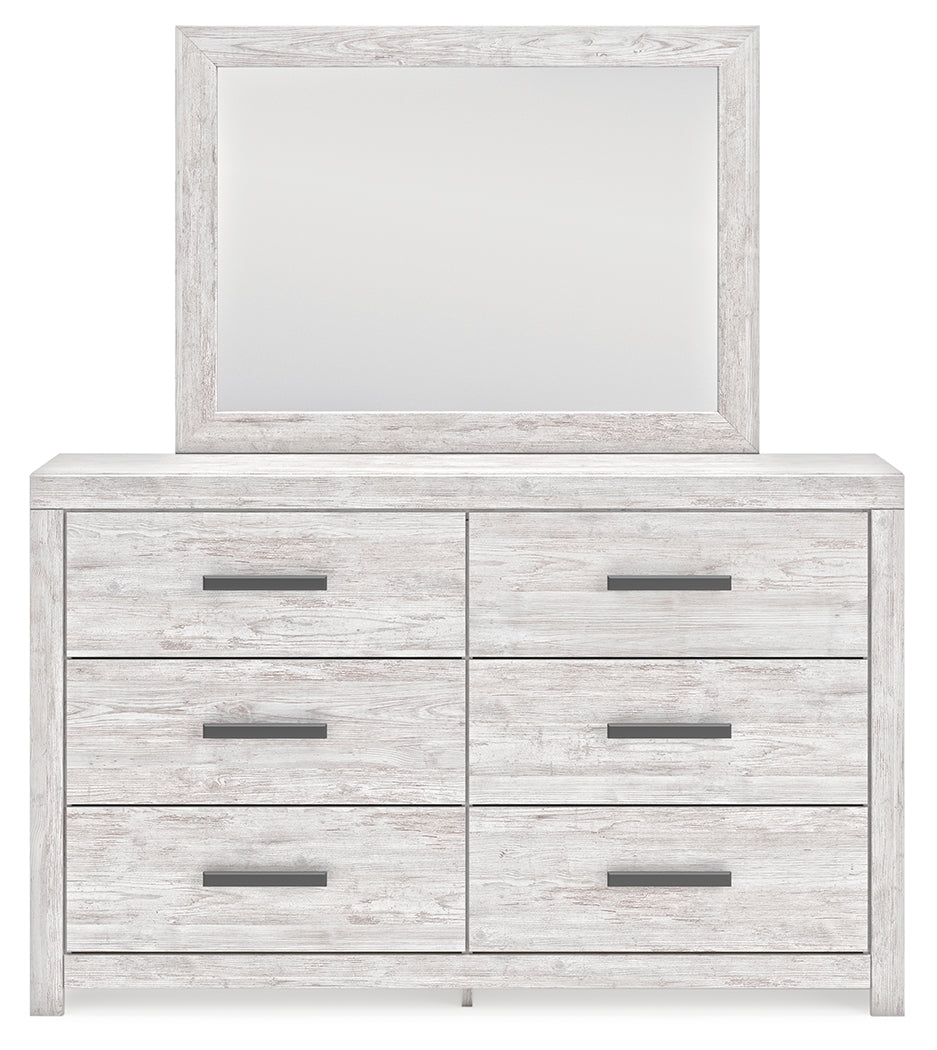 Cayboni Whitewash Queen Panel Bed, Dresser, Mirror, Chest and 2 Nightstands (Online Special Price) - Ornate Home