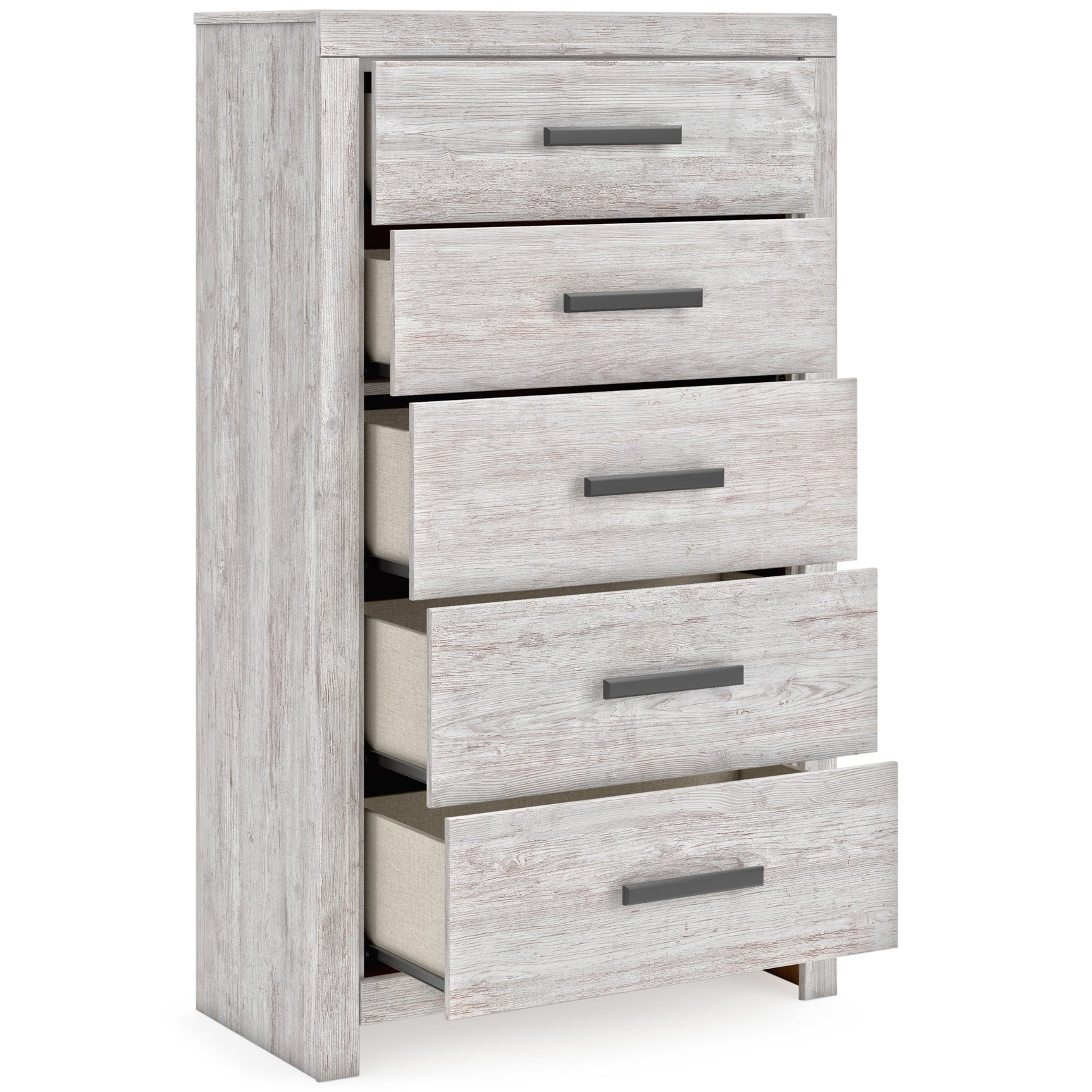 Cayboni Whitewash Queen Panel Bed, Dresser, Mirror, Chest and Nightstand (Online Special Price) - Ornate Home