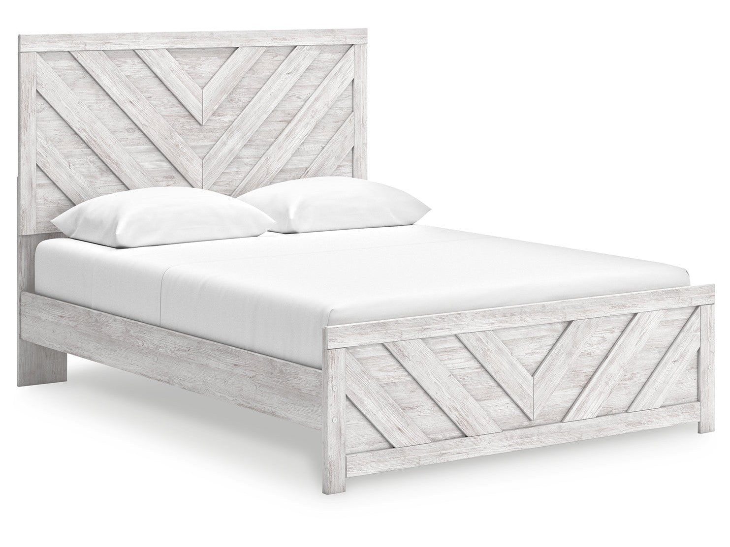 Cayboni Whitewash Queen Panel Bed - Ornate Home