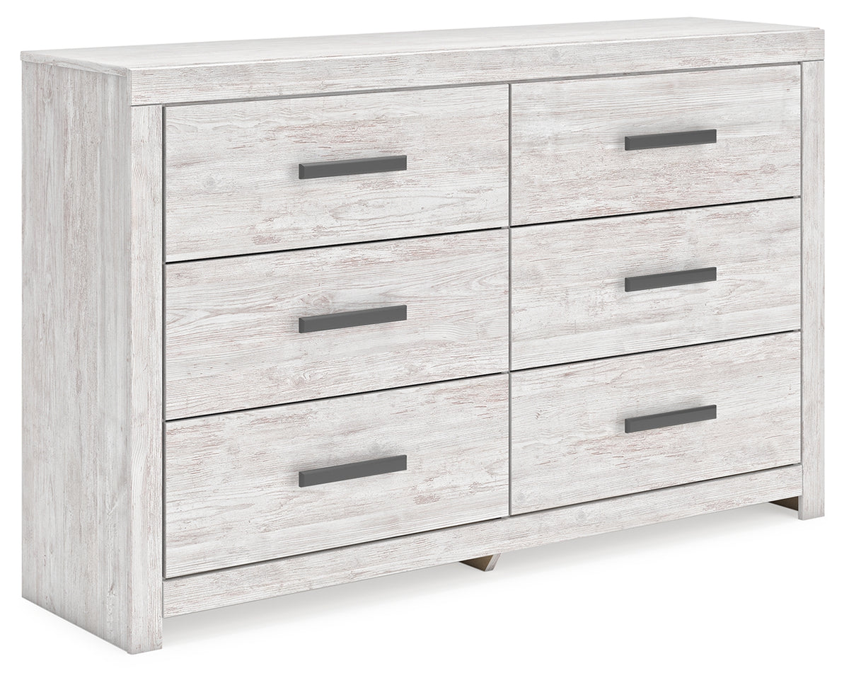 Cayboni Whitewash Queen Panel Bedroom Set with Dresser and 2 Nightstands - Ornate Home