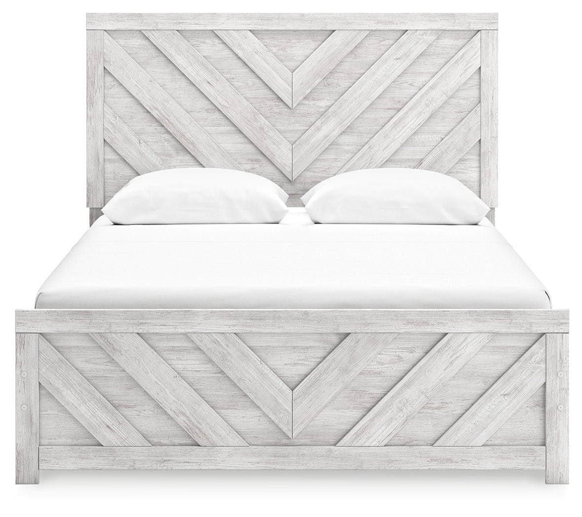 Cayboni Whitewash Queen Panel Bedroom Set with Dresser and Nightstand (Online Special Price) - Ornate Home