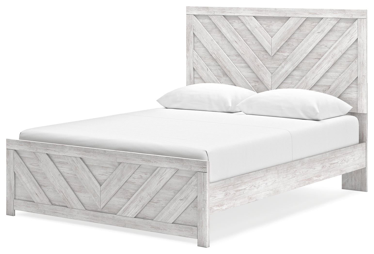 Cayboni Whitewash Queen Panel Bedroom Set with Dresser and Nightstand (Online Special Price) - Ornate Home