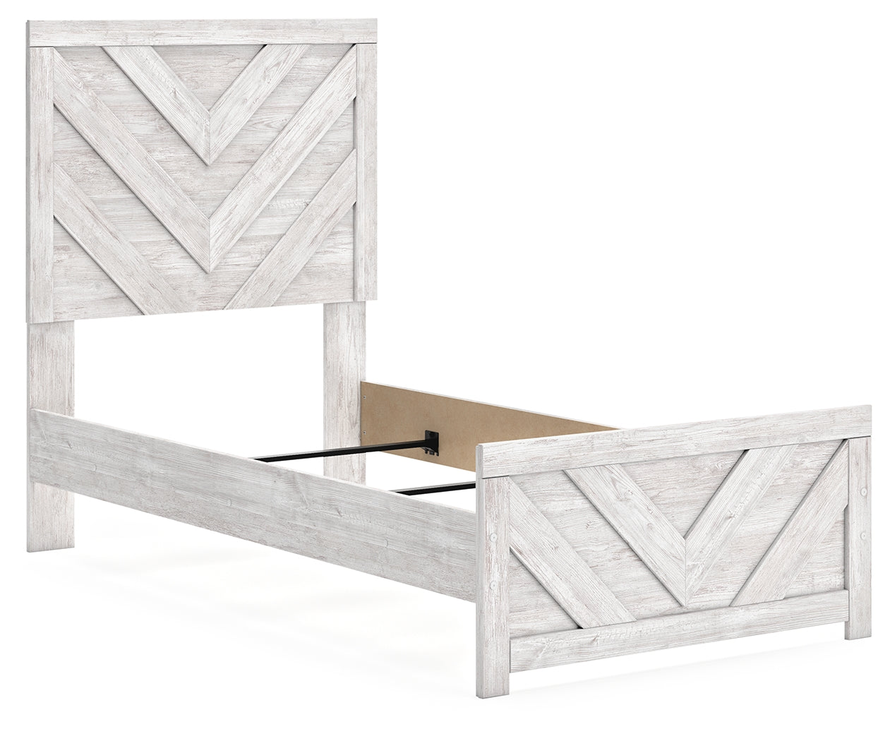Cayboni Whitewash Twin Panel Bed (Online Special Price) - Ornate Home