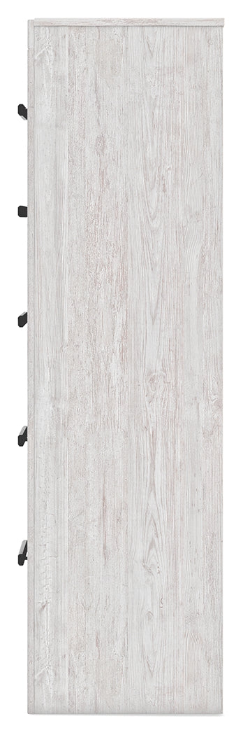 Cayboni Whitewash Twin Panel Bedroom Set with Dresser and Chest - Ornate Home