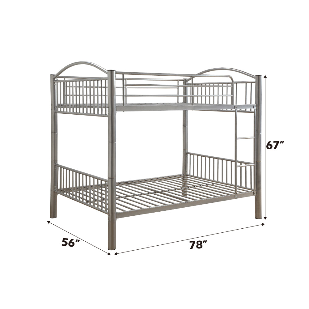 Cayelynn Silver Bunk Bed (Full/Full) - Ornate Home