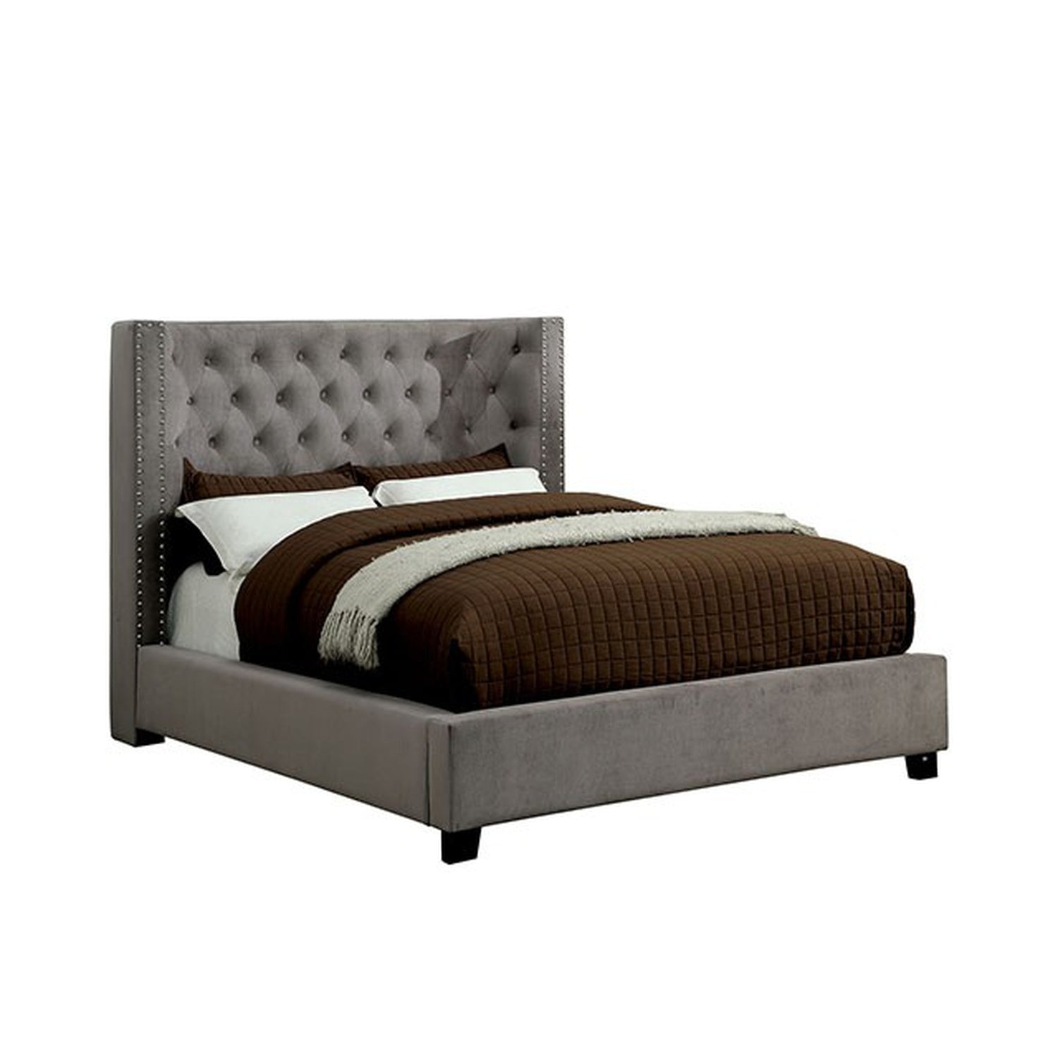 Cayla Gray Cal.King Bed - Ornate Home