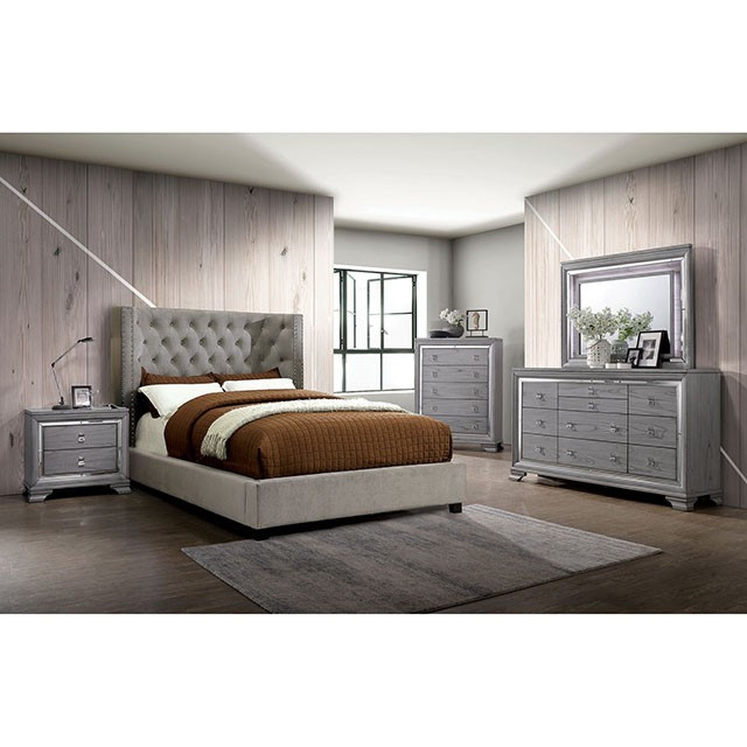 Cayla Gray Cal.King Bed - Ornate Home
