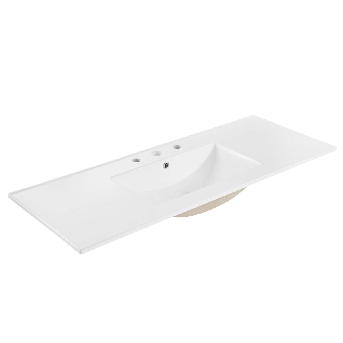 Cayman White 48" Single Basin Bathroom Sink - Ornate Home