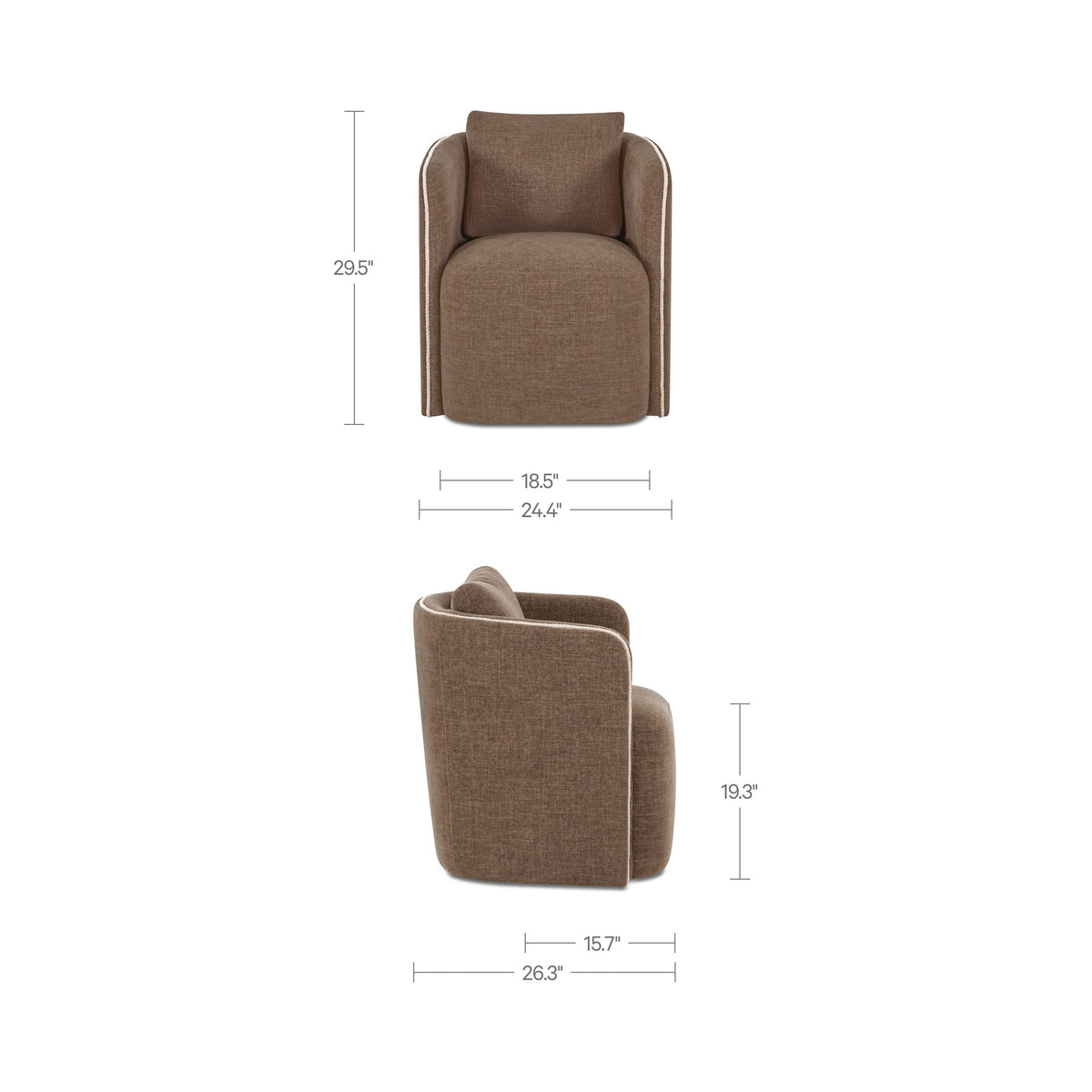 Cecil Dark Brown Dining Chair - Ornate Home