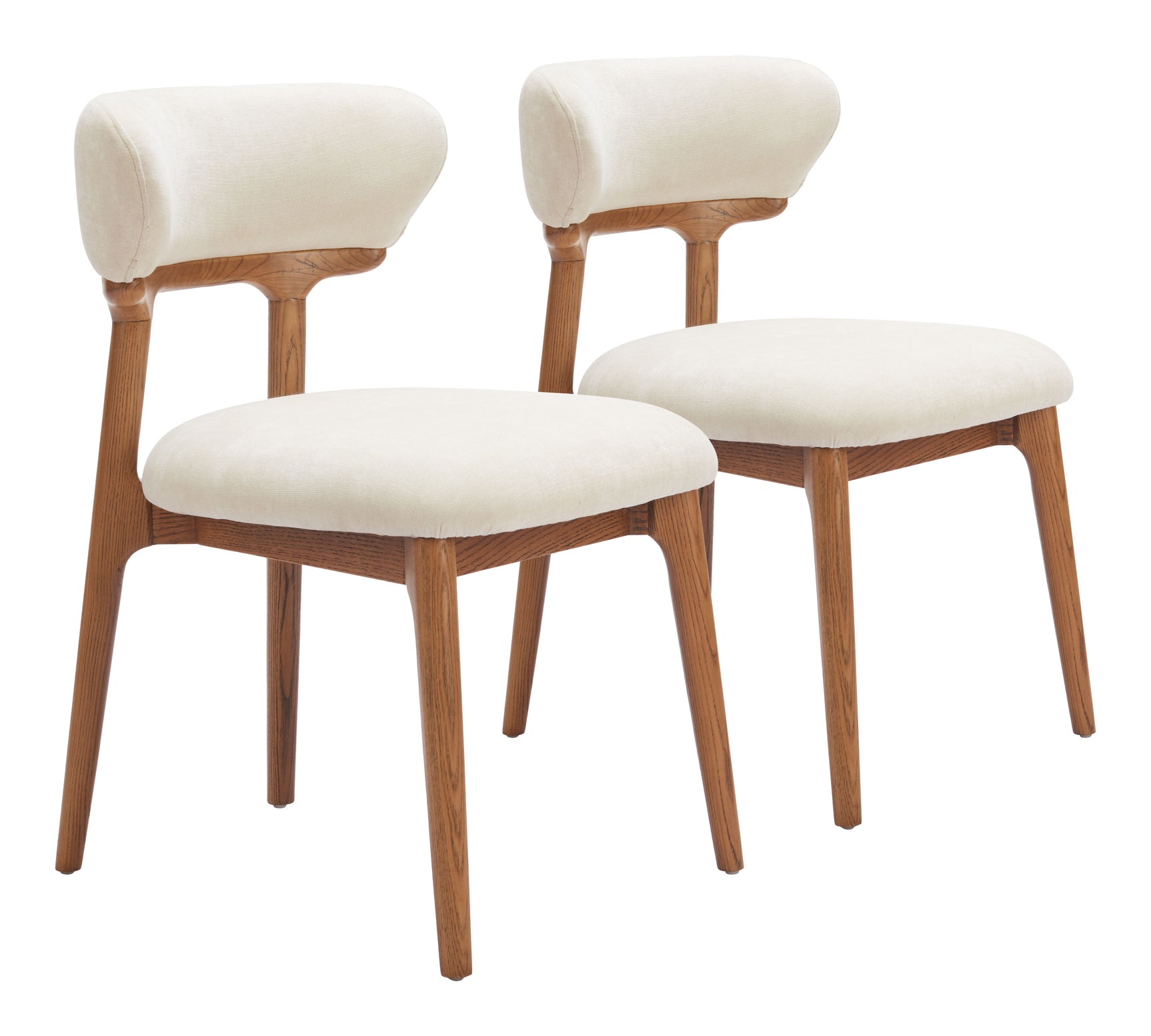 Cedar White & Walnut Dining Chair (Set of 2) - Ornate Home