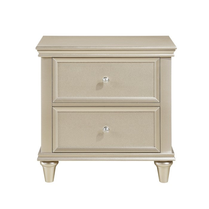 Celandine Silver Nightstand - Ornate Home