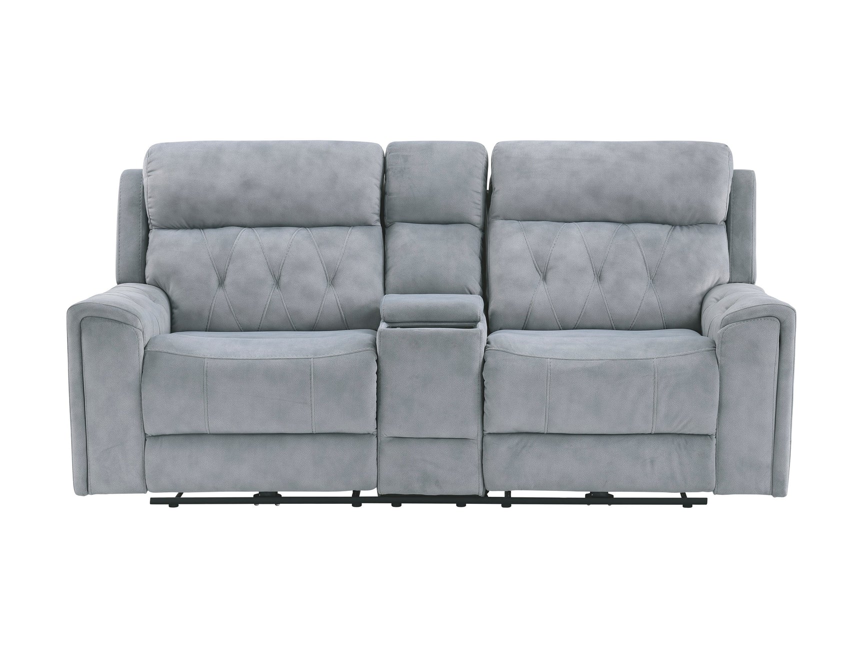 Celeste Gray Power Double Reclining Loveseat - Ornate Home