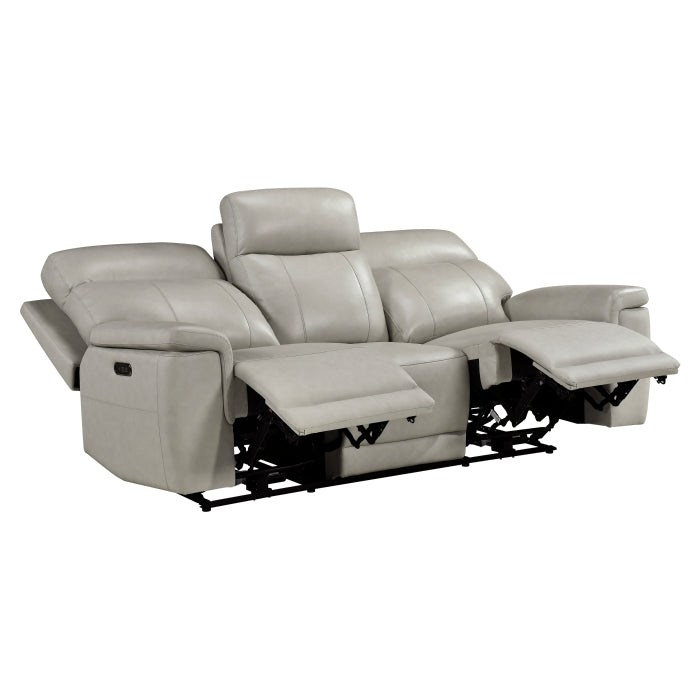 Celestia Beige Power Double Reclining Sofa With Power Headrest - Ornate Home