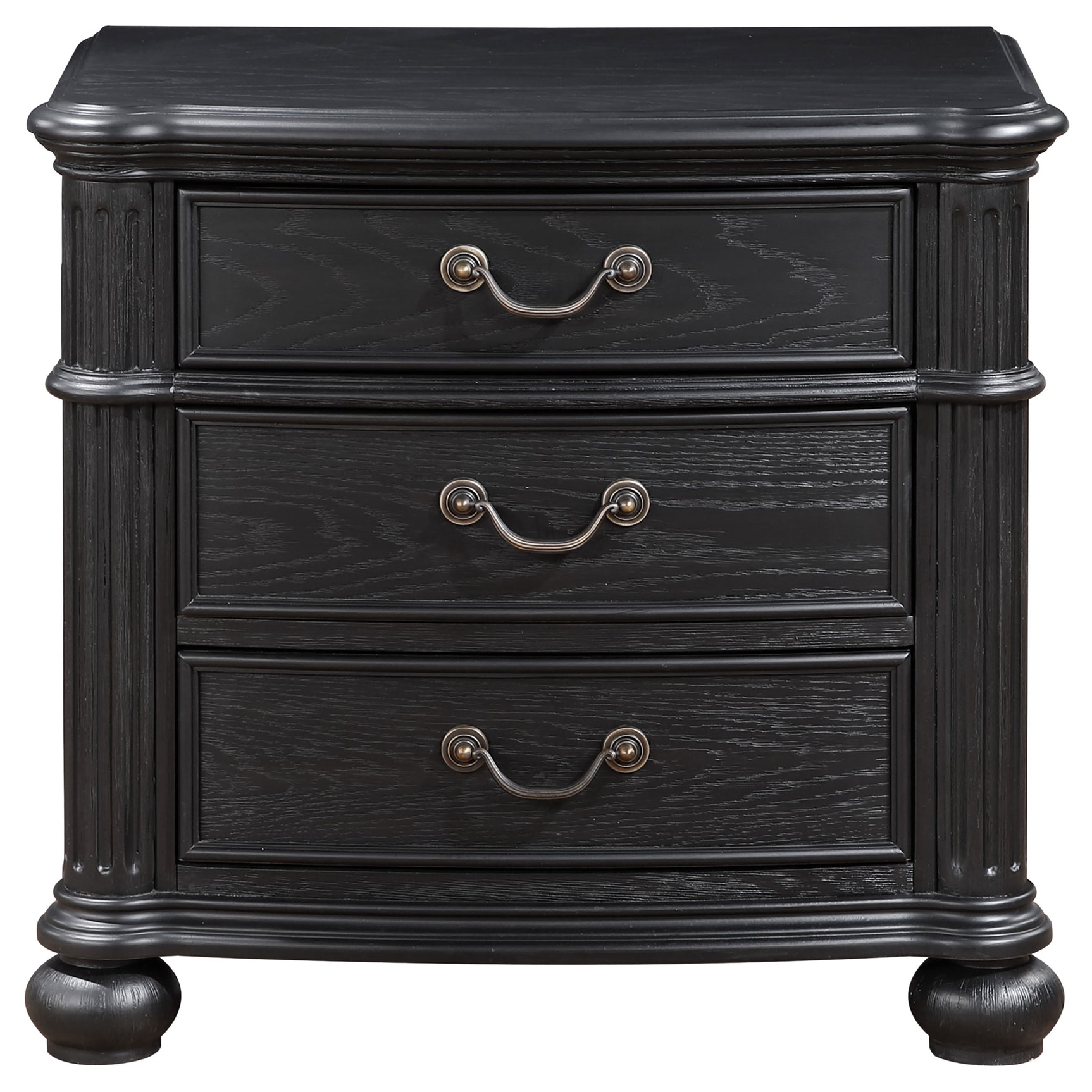 Celina Black Nightstand - Ornate Home
