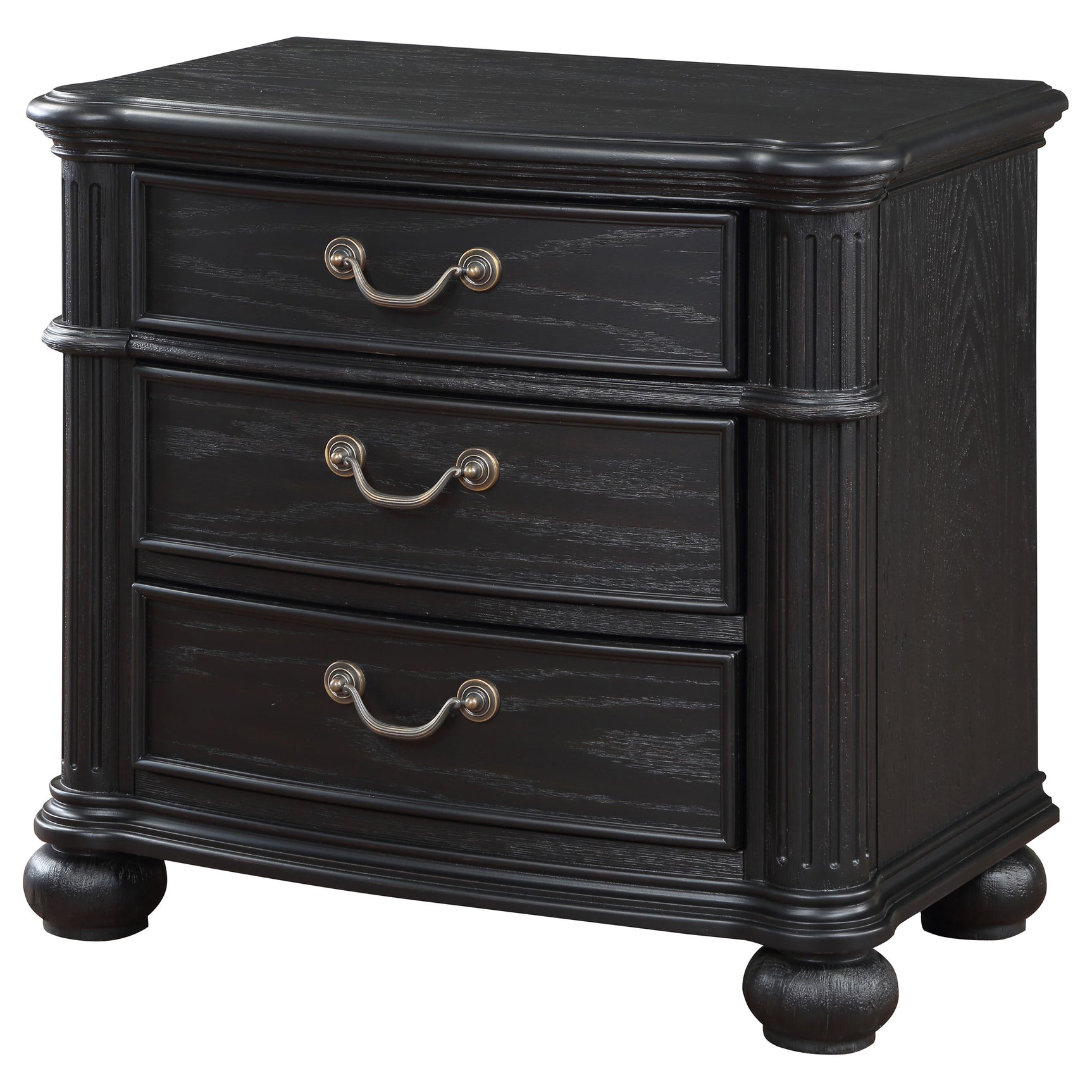 Celina Black Nightstand - Ornate Home