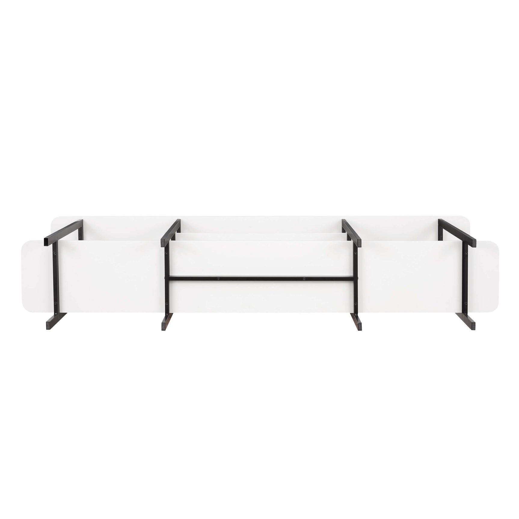 Celine Side 3 Tier Shelf Table Console in White - Ornate Home