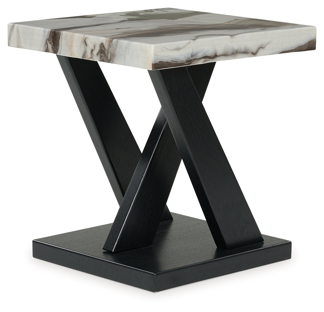 Cendill Dark Brown/White/Black Occasional Table Set (Set of 3) (Online Special Price) - Ornate Home