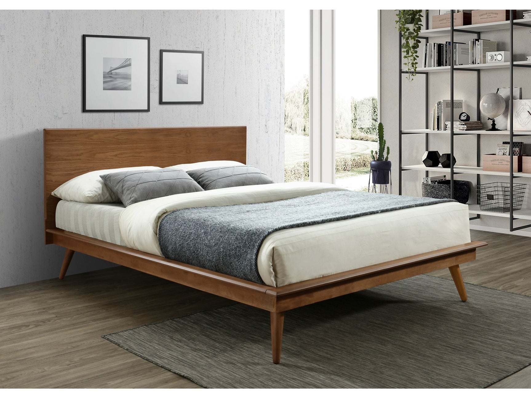 Cenova Brown Queen Platform Bed - Ornate Home