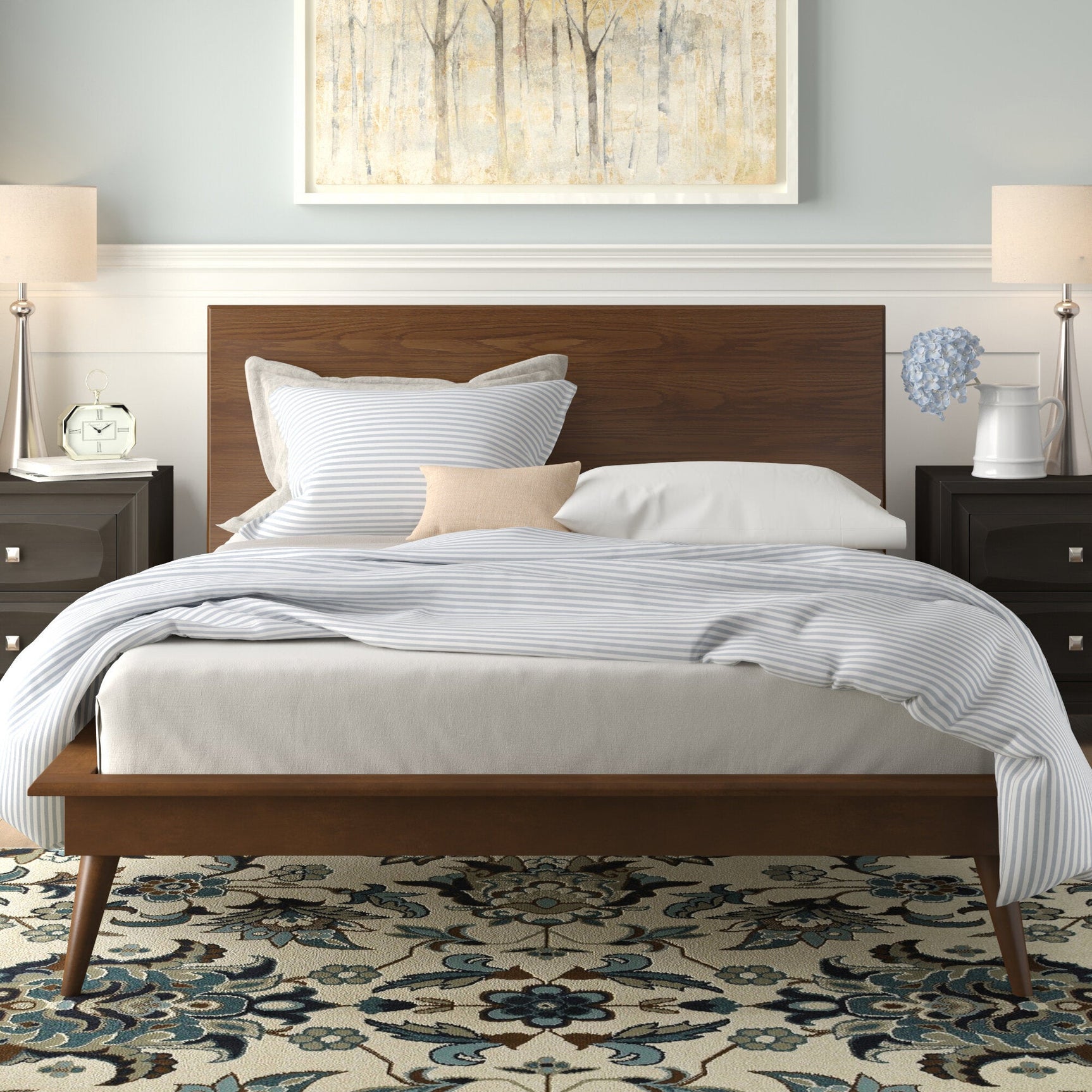 Cenova Brown Queen Platform Bed - Ornate Home