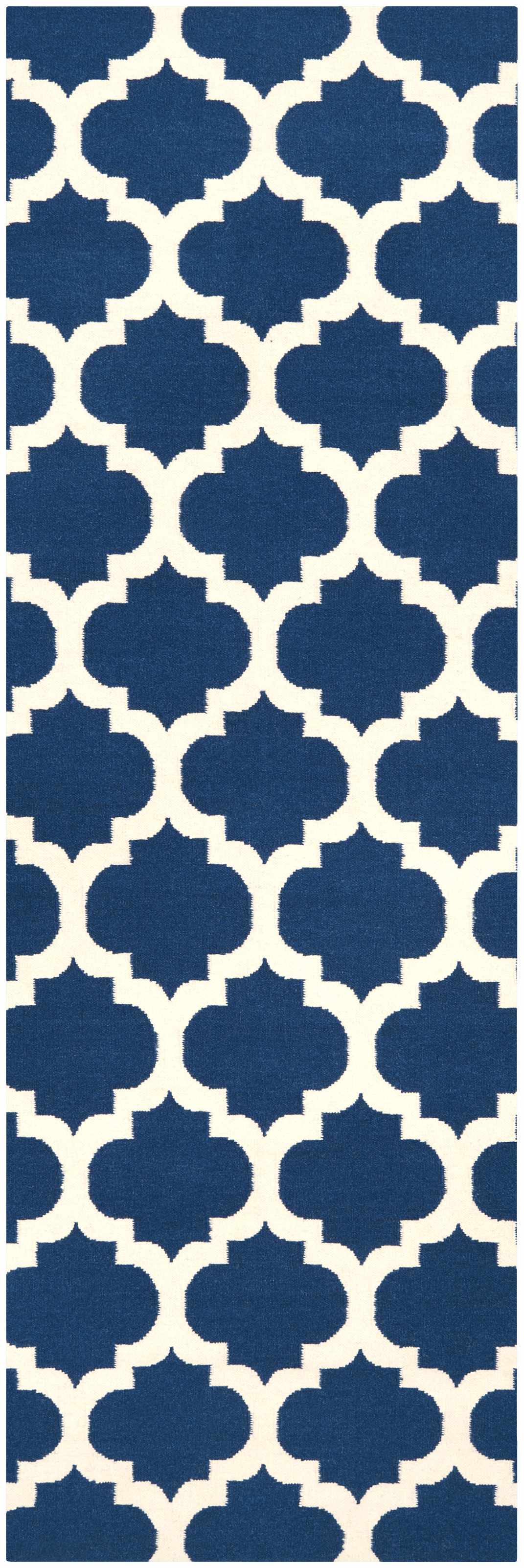 Centenary Navy Wool Area Rug - Clearance - Ornate Home