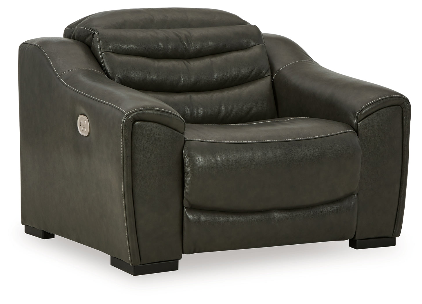 Center Line Dark Gray Power Recliner - Ornate Home