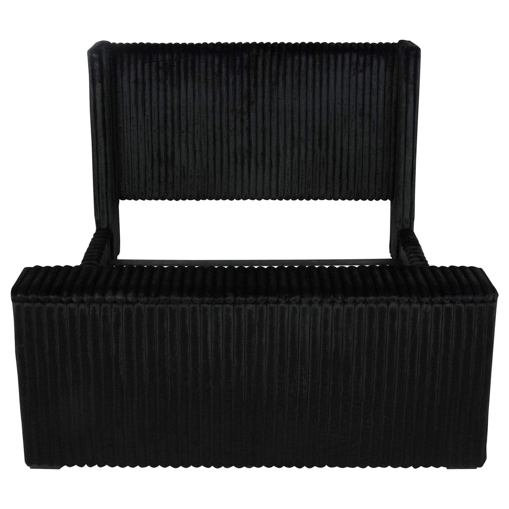 Centergrove Black Upholstered California King Wingback TV Bed - Ornate Home