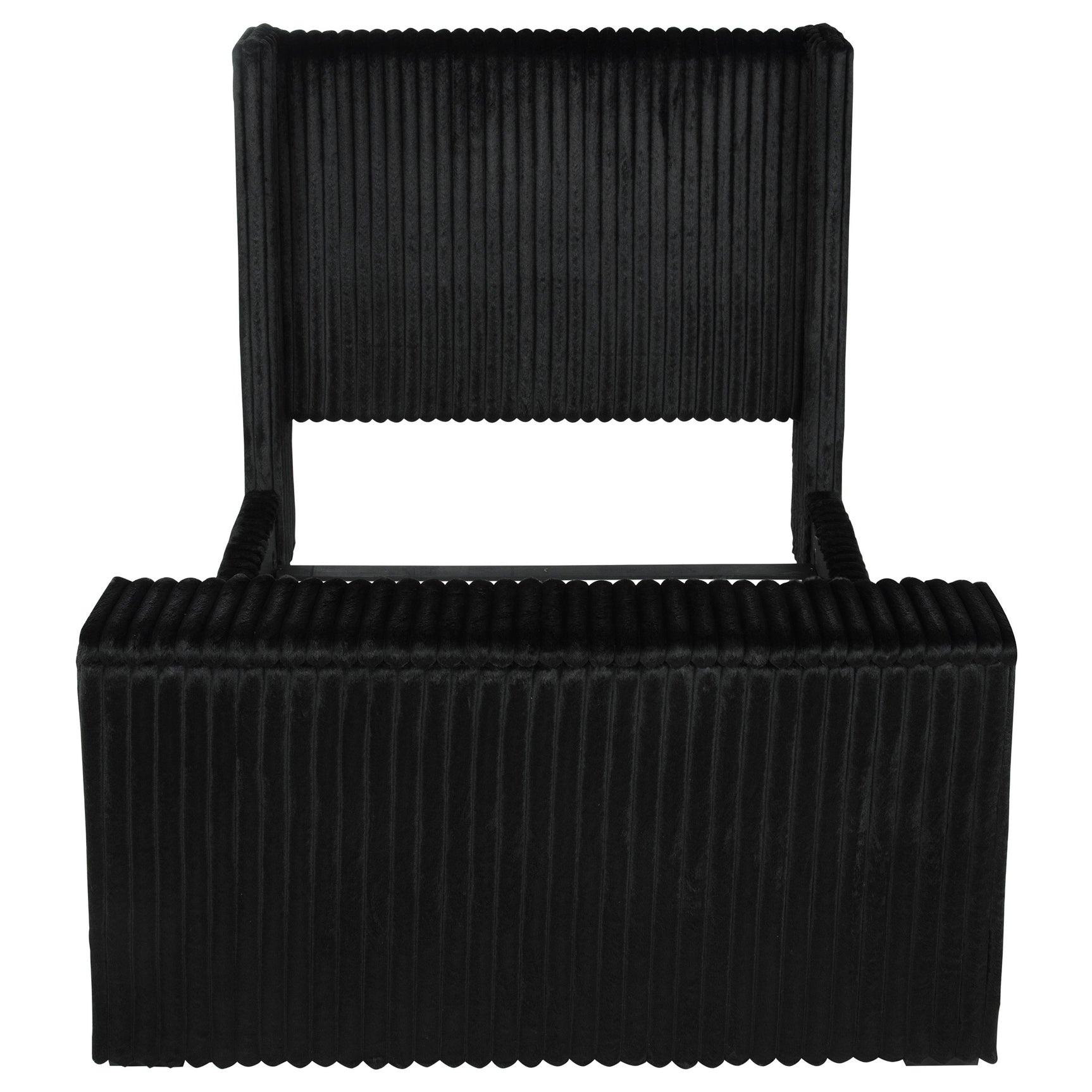 Centergrove Black Upholstered Queen Wingback TV Bed - Ornate Home