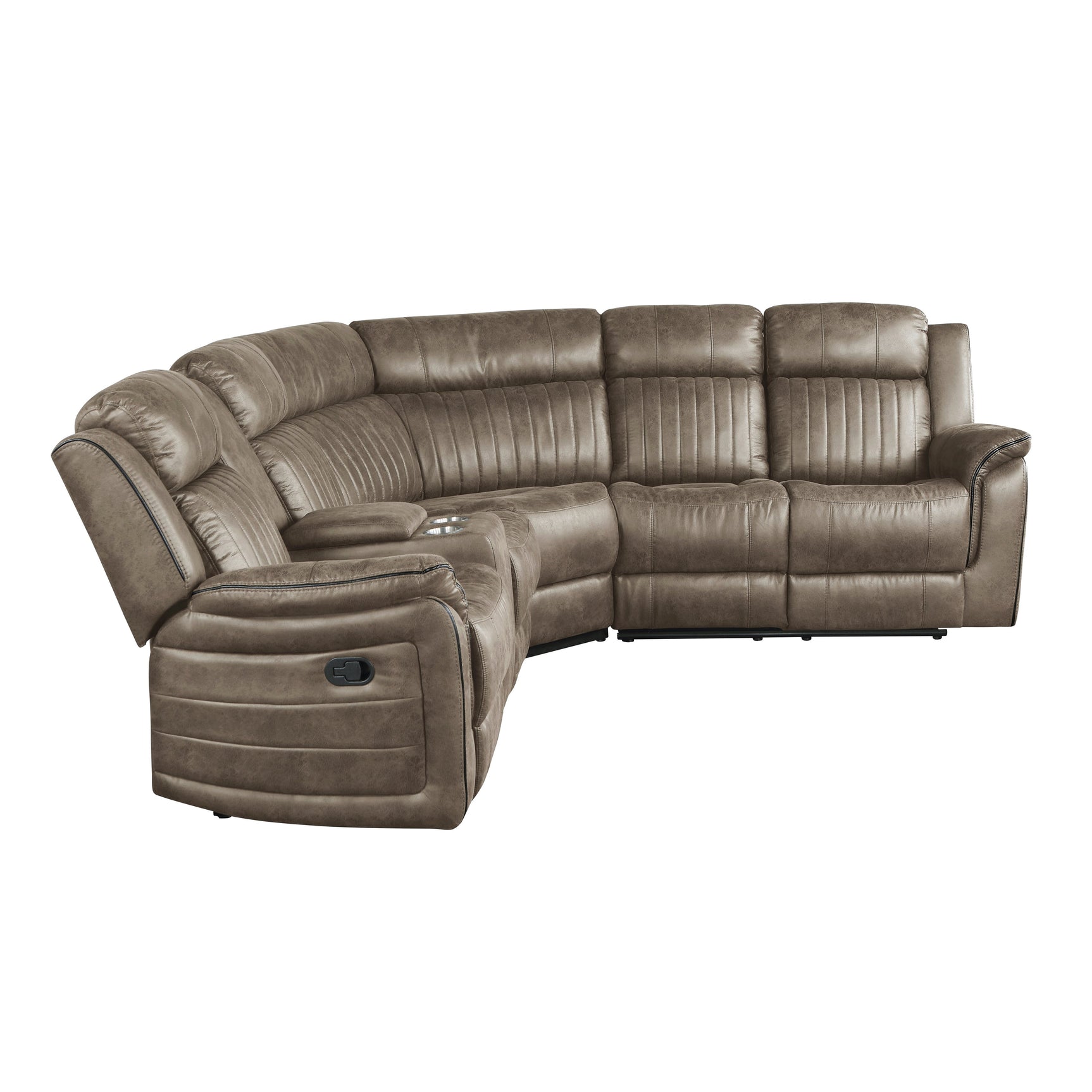 Centeroak Sandy Brown 3-Piece Reclining Sectional - Ornate Home