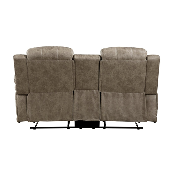 Centeroak Sandy Brown Double Reclining Loveseat - Ornate Home