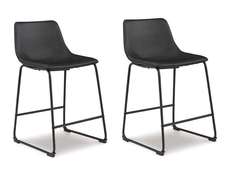 Centiar Black Counter Height Chair (Set of 2) (Online Special Price) - Ornate Home
