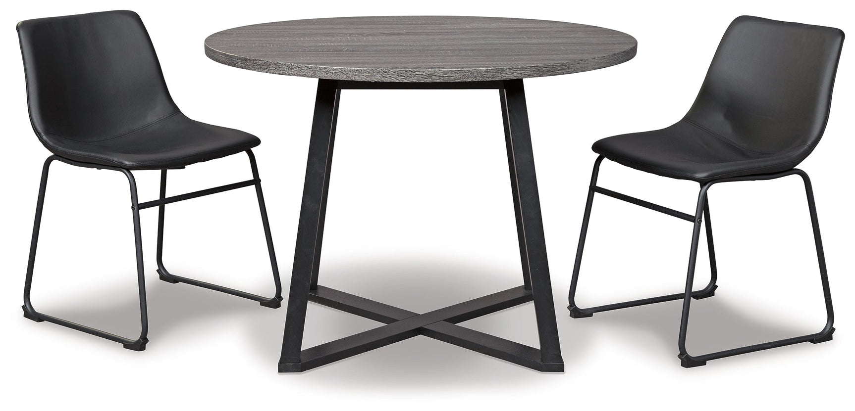 Centiar Black Dining Table and 2 Chairs (Online Special Price) - Ornate Home