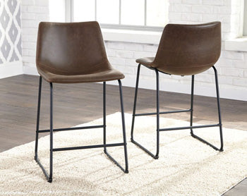 Centiar Brown Counter Height Bar Stool (Set of 2) (Online Special Price) - Ornate Home
