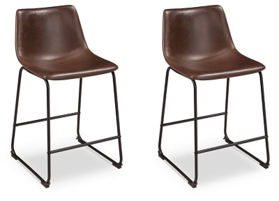 Centiar Brown Counter Height Bar Stool (Set of 2) (Online Special Price) - Ornate Home