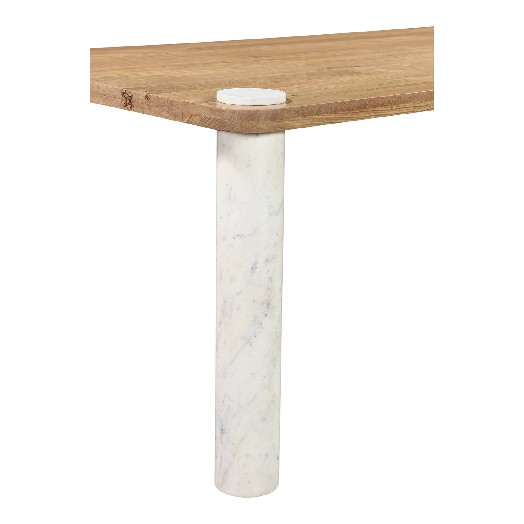 Century Natural/White Marble Leg Dining Table - Ornate Home