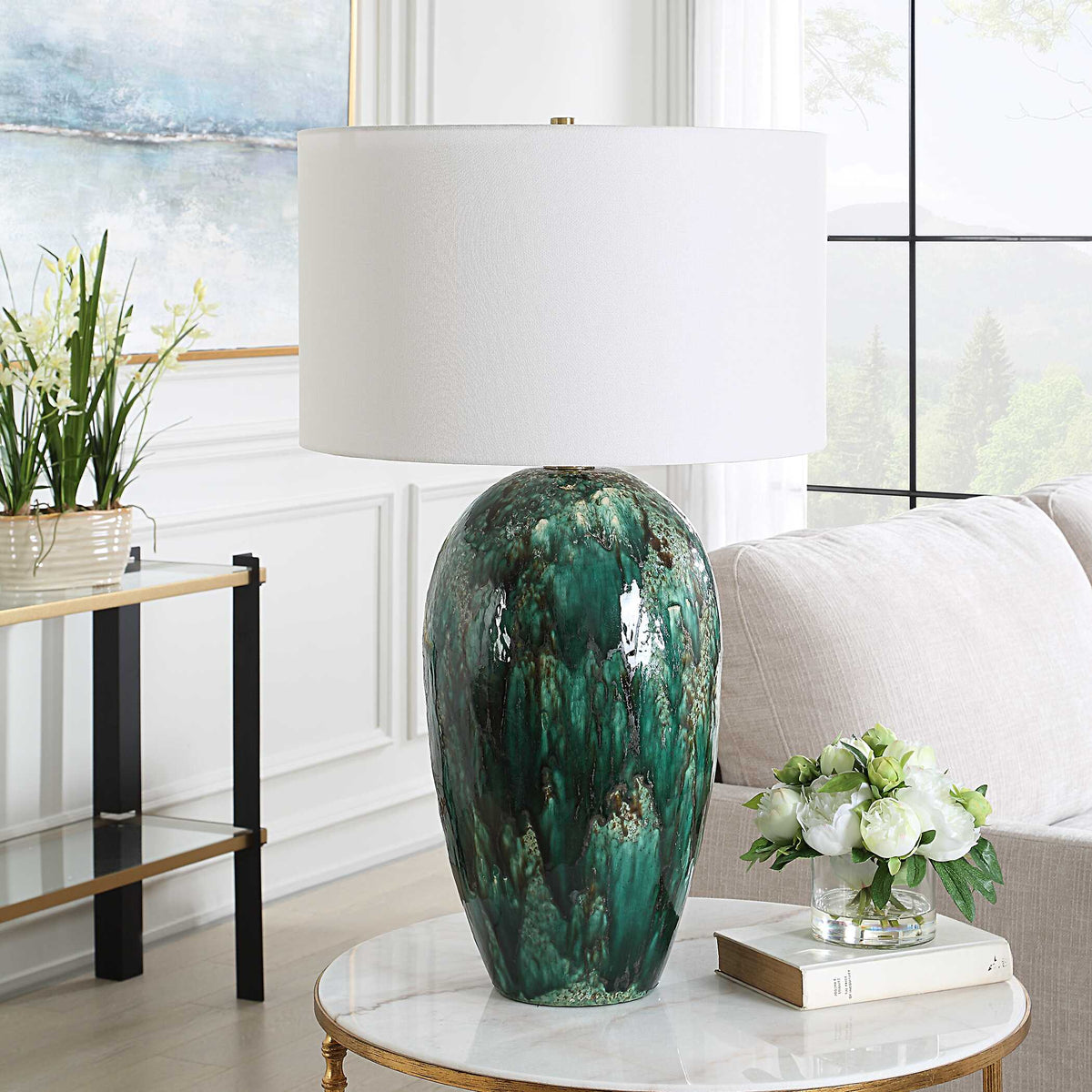 Ceralene Green Table Lamp - Ornate Home