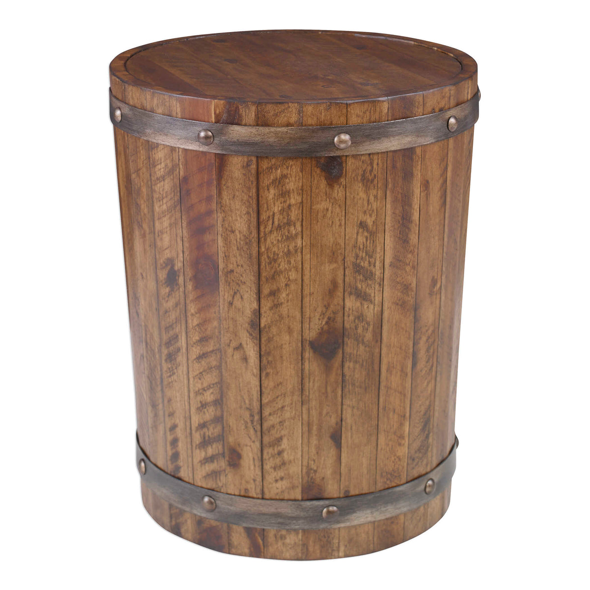 Ceylon Wine Barrel Side Table - Ornate Home