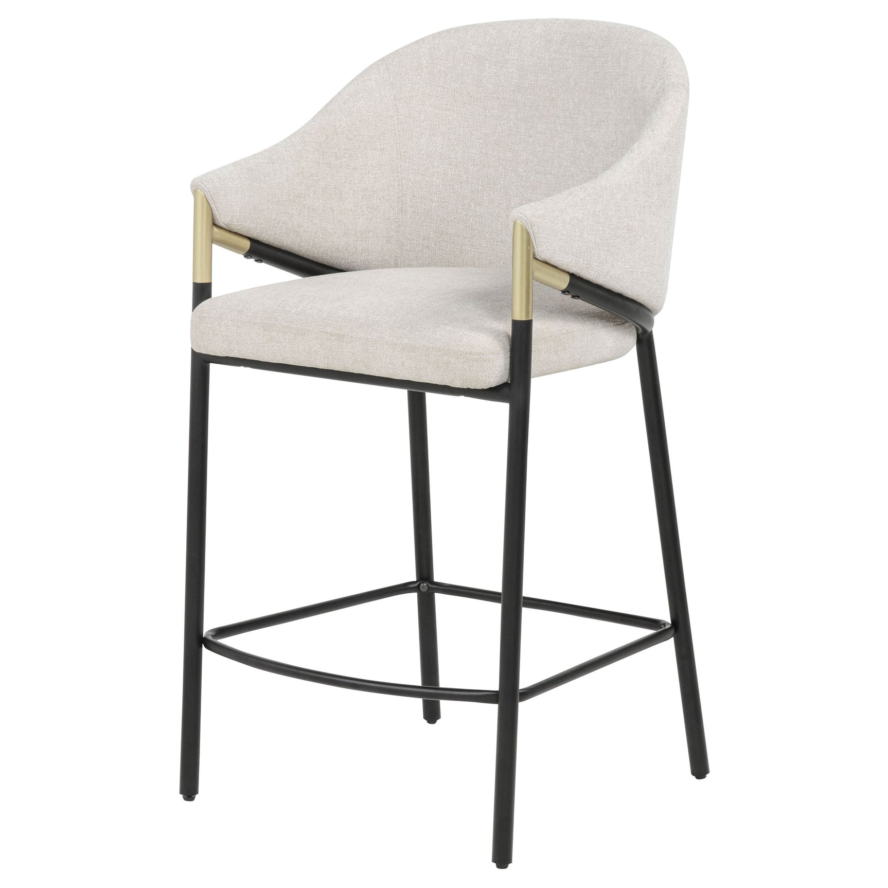 Chadwick Beige Fabric Upholstered Counter Height Chair (Set of 2) - Ornate Home
