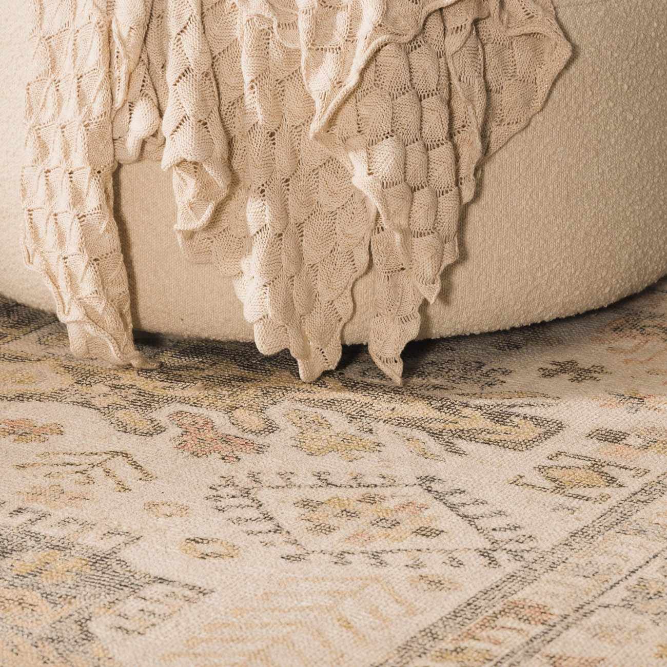 Chaela Ivory & Olive Area Rug - Ornate Home